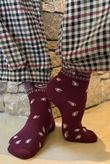 Bandana Socks Burgundy